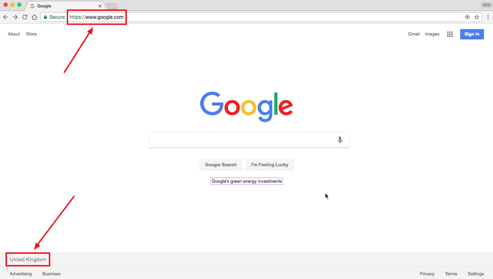 Google-Homepage